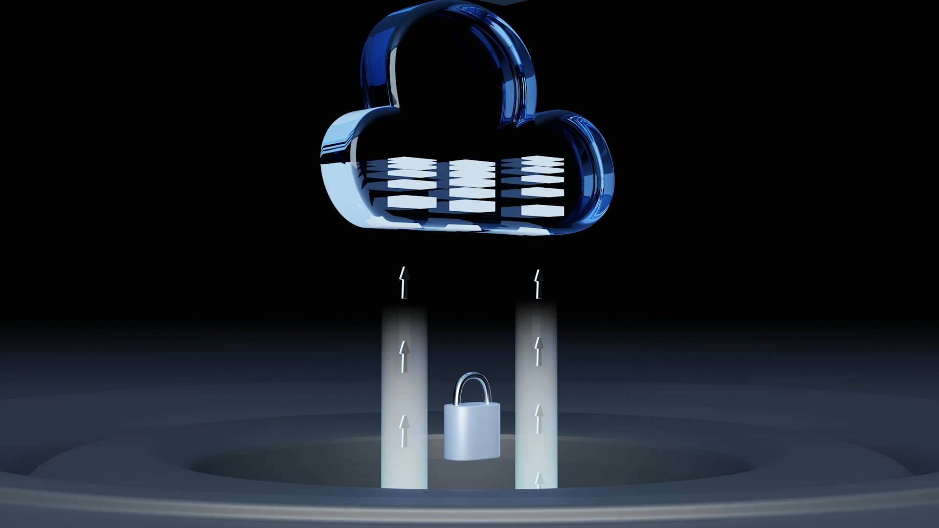 Secure cloud storage illustration for CTRL Studios raw podcast files and edited project archives