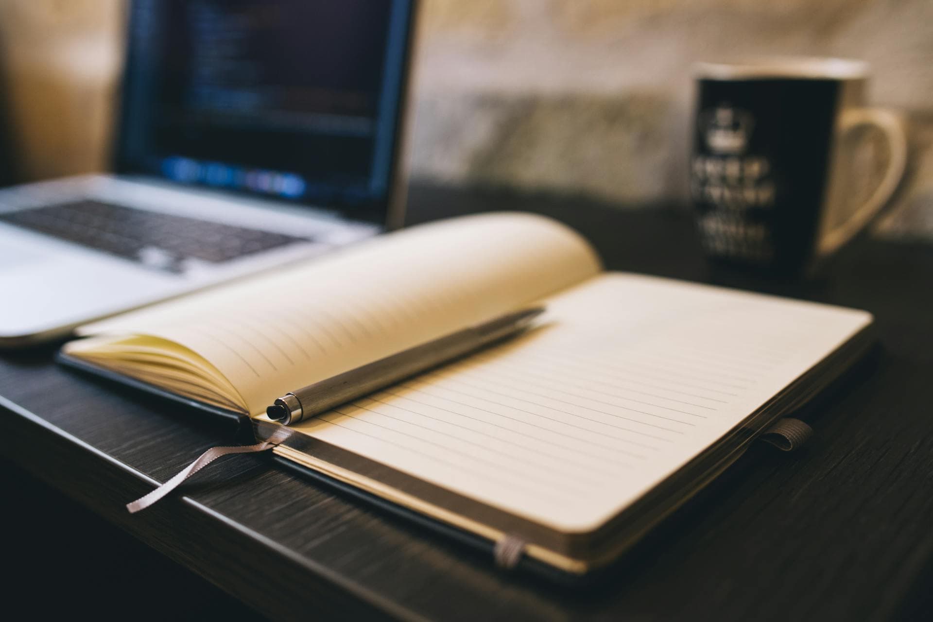 Podcast content planning session turning notebook ideas into a finished production series