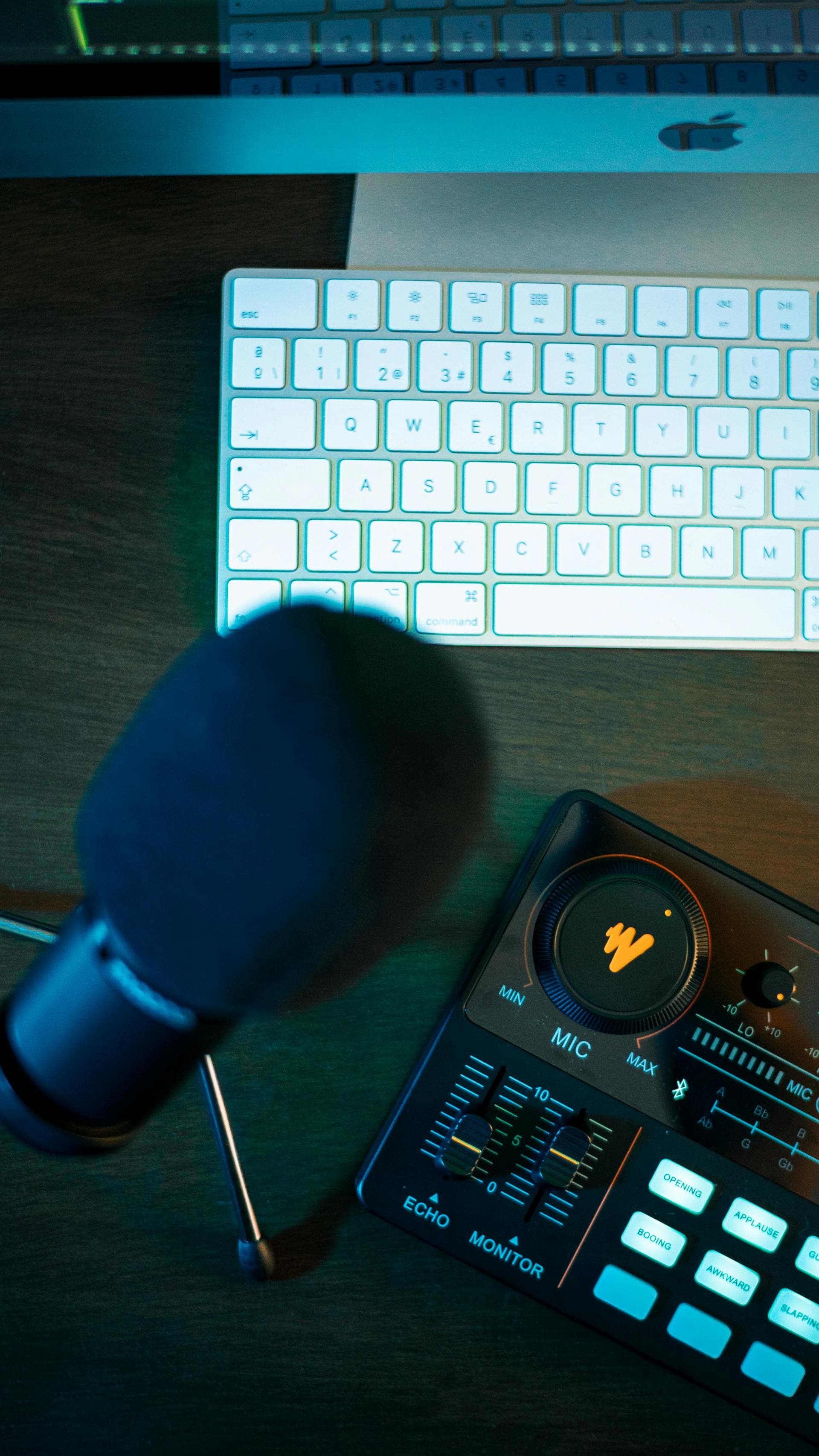 CTRL Studios basic audio recording tier with broadcast podcast microphone setup