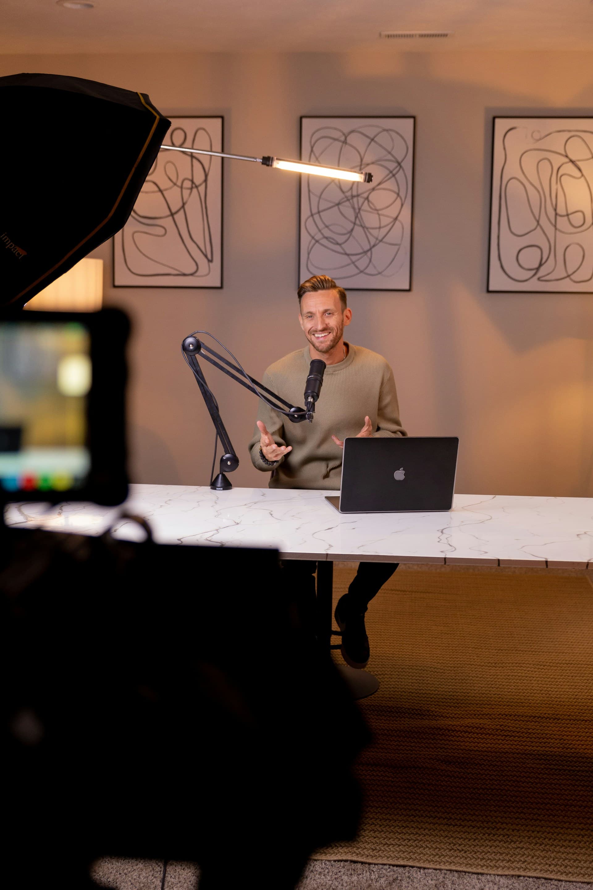 CTRL Studios basic video and audio recording tier with multi-camera podcast setup